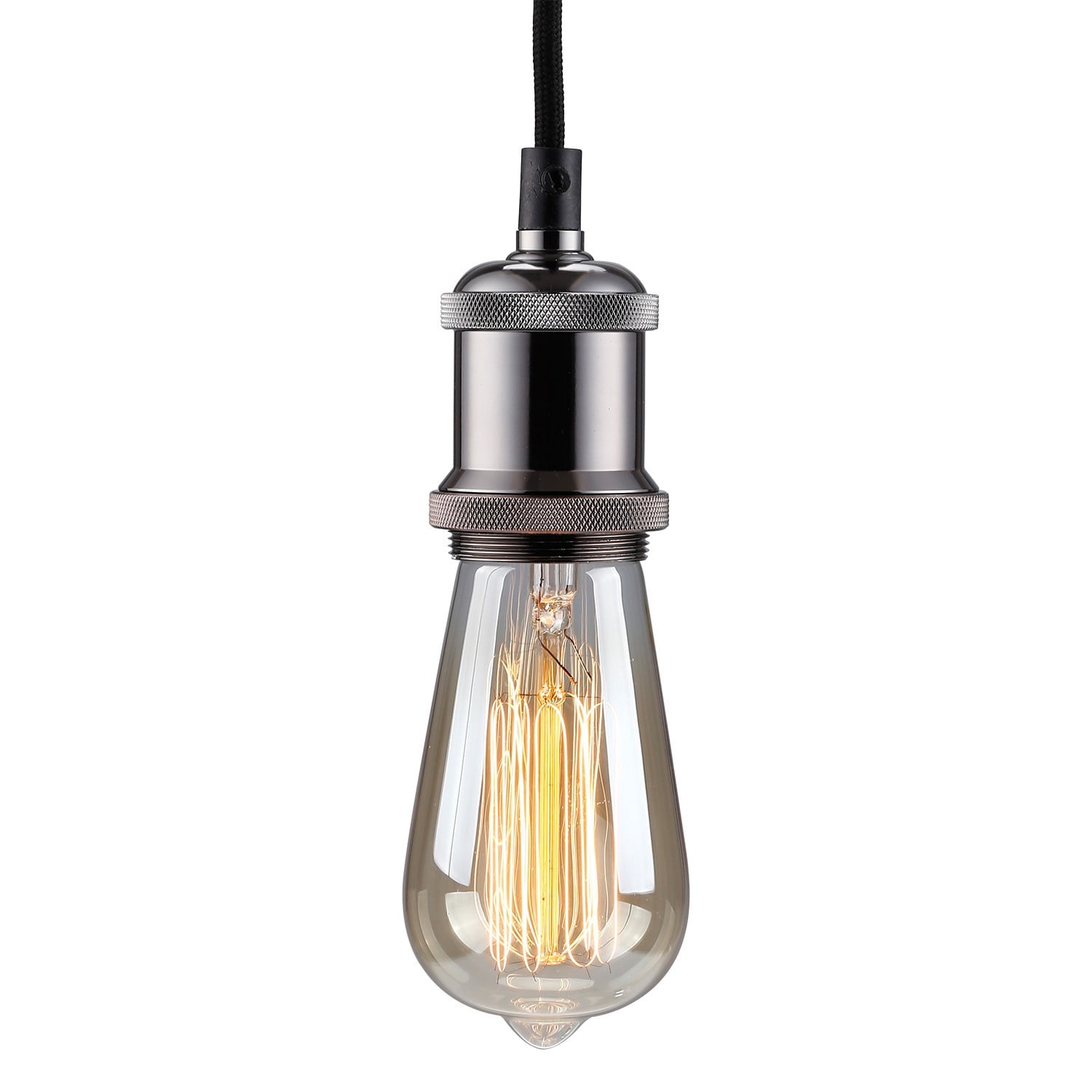 Pendant Light Fixture, 3.28ft UL-Listed Adjustable Cord, Decorative Fixture for Living Room, Coffee Shop, Western Stylish Place, Black