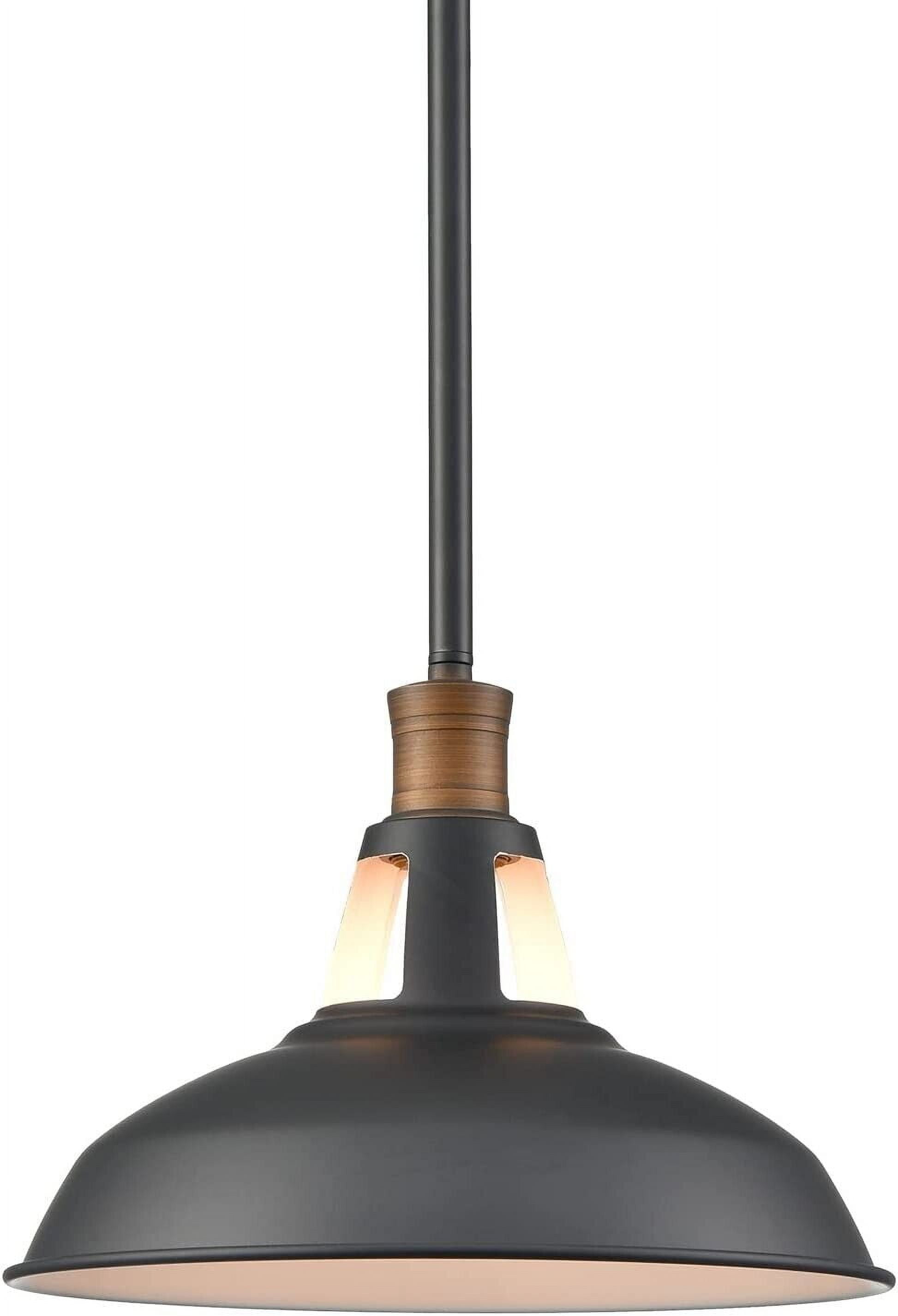 Pendant Light Industrial Farmhouse Pendant Light Matte Black Loft Barn ...