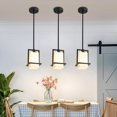 Pendant Light with Milky Glass Shade, 1Light Black Industrial Pendant