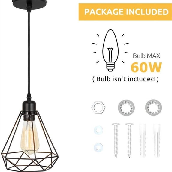 Pendant Light with Plug Hanging Lamp for Kitchen Island Dining Room Bar Counter
