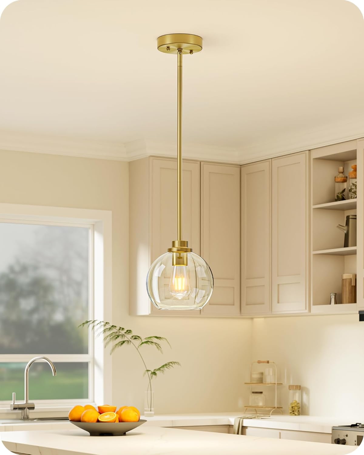 Pendant Lights Kitchen Island, Modern Gold Hanging Light Fixture with — free download