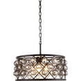 thumbnail image 1 of Pendant MADISON 5-Light Mocha Brown Silver Shade Gray Crystal Glass Forg EL-3482, 1 of 1