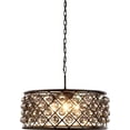 thumbnail image 1 of Pendant MADISON 6-Light Polished Nickel Silver Shade Gray Crystal Forged EL-3491, 1 of 1