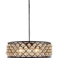 thumbnail image 1 of Pendant MADISON 8-Light Mocha Brown Golden Teak Smoky Crystal Gold Facet EL-3499, 1 of 1