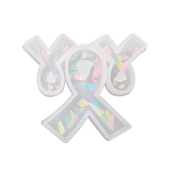 Pendant Mold Clay Molds Ribbon Tie Shape Keychain Moulds with Holes Silicone Material Perfect Gift for Hand-Making Lover