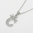 thumbnail image 1 of Pendant Necklace Crown 26 Letter Jewelry Sparkling Cubic Zirconia Choker Necklace Birthday Gift, 1 of 7