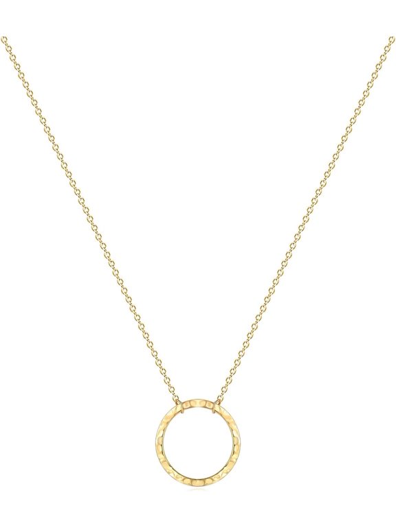 Pendant Necklace Gold Choker Layered Coin Open Karma Circle Full New Crescent Moon 14K Gold Plated Dainty Simple Moon Phase Jewelry For Women Gift[o1225]