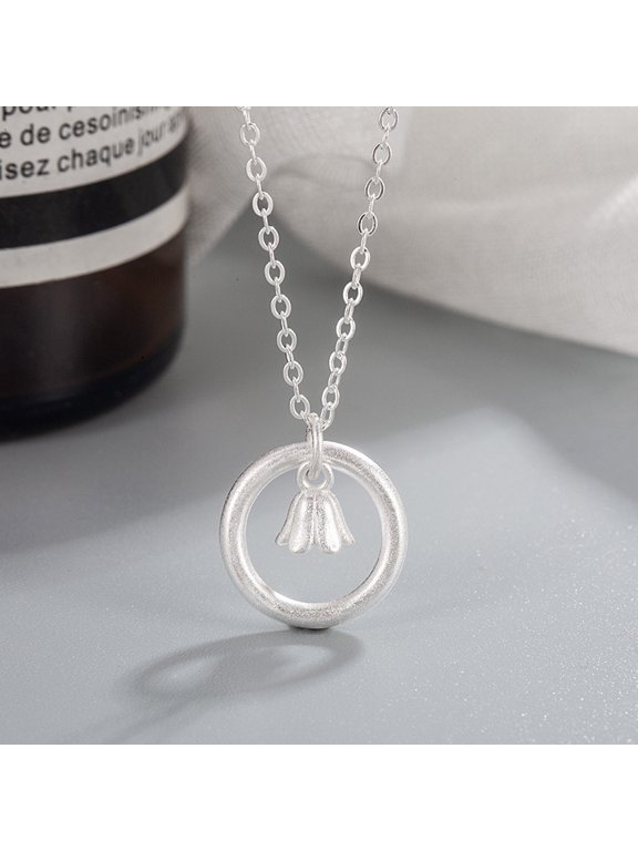 Pendant Necklace Gold Choker Layered Coin Open Karma Circle Full New Crescent Moon Gold Plated Dainty Simple Moon Phase Jewelry for Women Gift