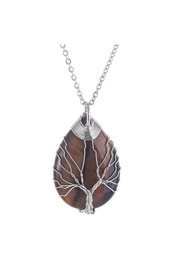 Pendant Necklace Water Shape Stone Necklace Women Necklace Crystal Stone Jewelry for Women
