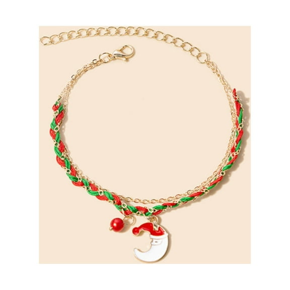 Pendant Necklace for Women Christmas Ornaments Ladies Necklace Santa Bell Necklace Party Necklace