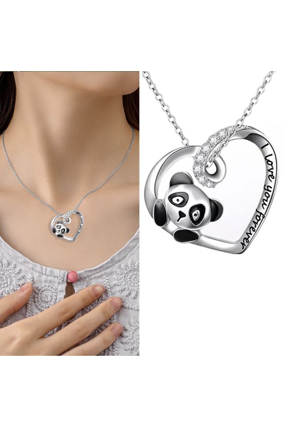 Pendant Necklace for Women Love Small Panda Pendant Necklace Female Cute Cartoon Animal Collarbone Chain Jewelry