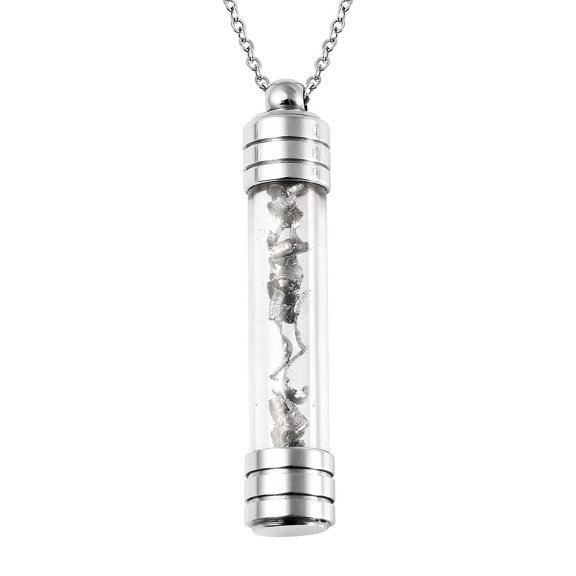 SHOP LC Meteorite Glass Pendant Necklace for Women Stainless Steel Jewelry for Women Size 20" Birthday Christmas Gifts