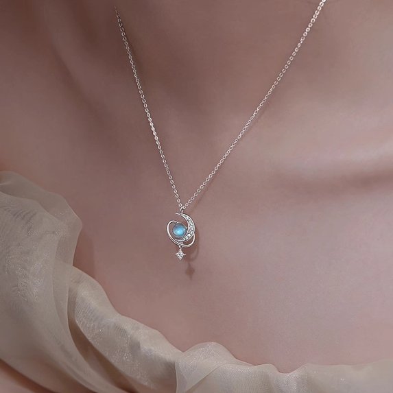 Pendant Necklace for Women Statement S925 Silver Necklace Trendy Jewelry for Women