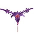 thumbnail image 1 of Pendant Pearls G String Small Underpants Lace Panties Low Waist Thongs Panties Underwear Lingerie for Women Sex, 1 of 8