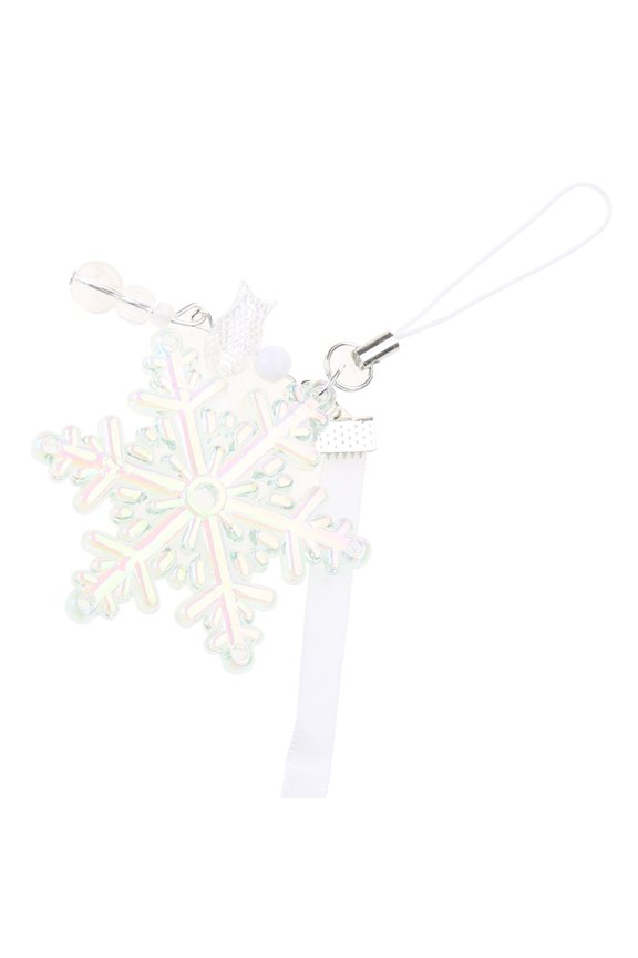 Pendant Phone Chains Christmas Theme Keychain Detachable Snowman Snowflake Phone Lanyard Strap Decorations