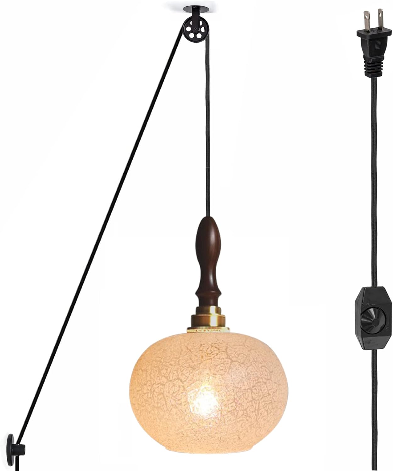 Pendant Plugin Pendant Light E26 Vintage Brass Socket Light Fixture