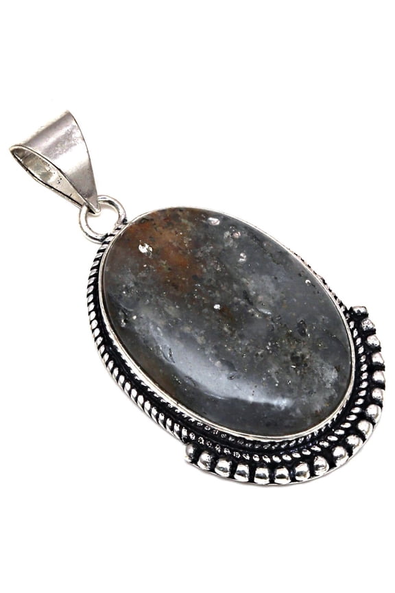 Pendant Rutile Quartz Gemstone Handmade Gift For Her Silver Jewelry 2"