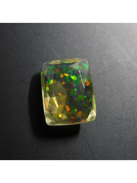 Pendant Size Fire Opal Emerald Cut 14.25 Ct Lab-Created Loose Gemstone CERTIFIED