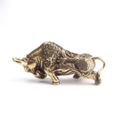 Pendant Statue Brass Cattle Chinese Antique Collectible Ornaments Gifts Fengshui