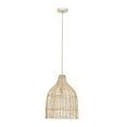 thumbnail image 1 of Pendant with Hand Woven Rattan Shade and Cord, Beige, 1 of 5