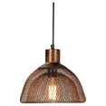 thumbnail image 1 of Pendant with Wire Mesh Design Dome Shaped Shade, Bronze- Saltoro Sherpi, 1 of 5