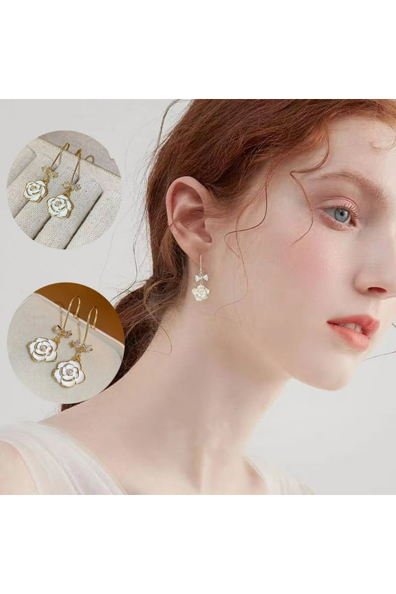 Pendientes ia Pendientes Pendientes Femenino Bowknot Pearl Pendientes de alto grado Pendientes Pendientes Pareja