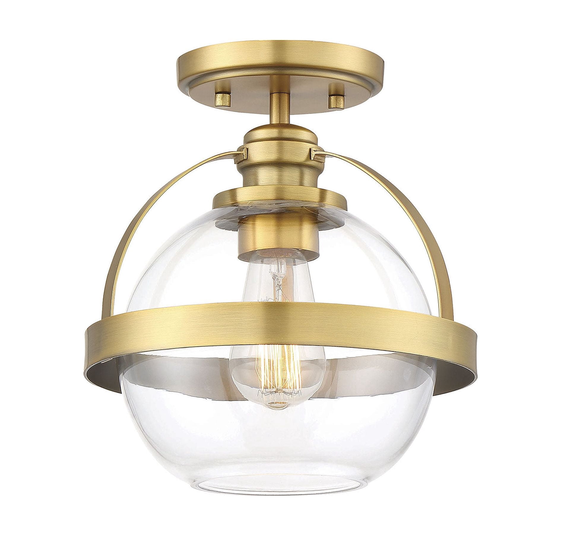 Pendleton 1-Light Ceiling Light in Warm Brass