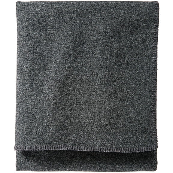 Pendleton Eco-Wise Charcoal Wool Blanket, Queen