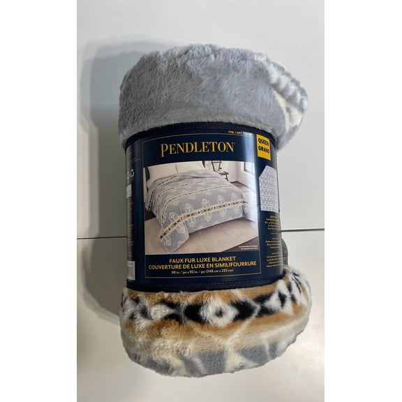Pendleton Faux Fur Luxe Blanket - 98 in X 92 in (Queen)