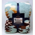 thumbnail image 1 of Pendleton Home Collection Sherpa Avra Valley Teal Queen Blanket 98x92 Inch, 1 of 2