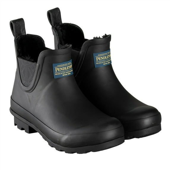 Pendleton Ladies Chelsea Rain Boot (Black, 8)