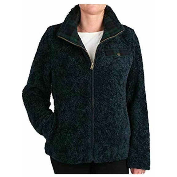 Pendleton Ladies' Fuzzy Zip Jacket Dark Blue XL