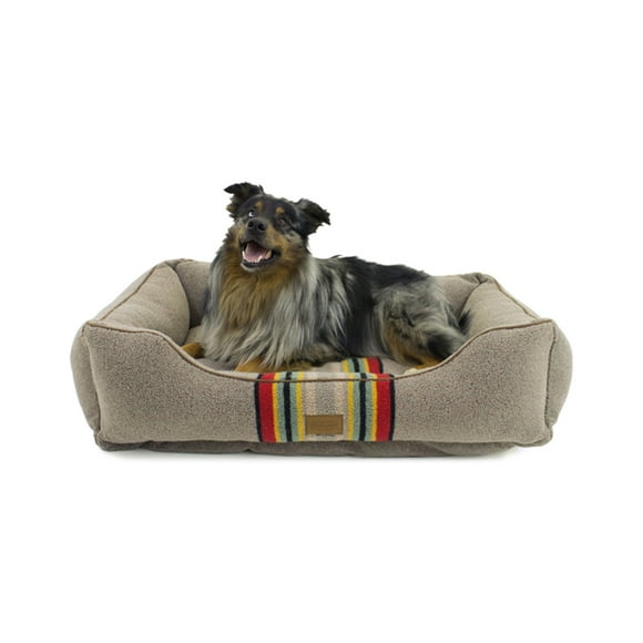 Pendleton Large Orthopedic Pet Bed with Reversible Cushion, Mineral Umber Stripes