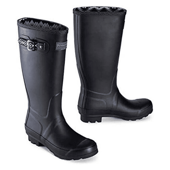 Pendleton Matte Classic Rubber Rain Boots Women's 6/Black