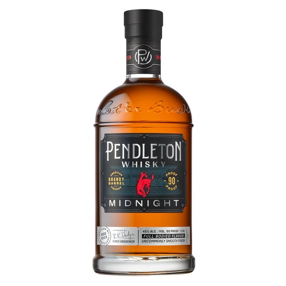 Pendleton Midnight Canadian Whiskey, 750 ml Glass Bottle, 45% ABV
