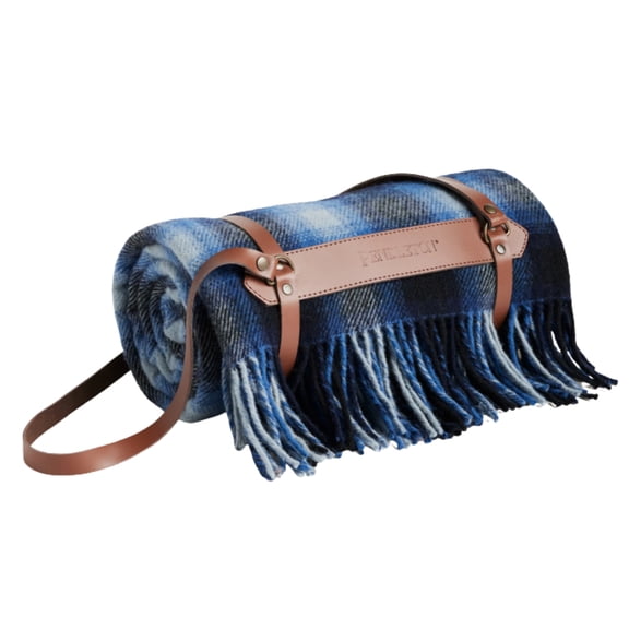 Pendleton Motor Robe Midnight Ombre Throw with Leather Carrier