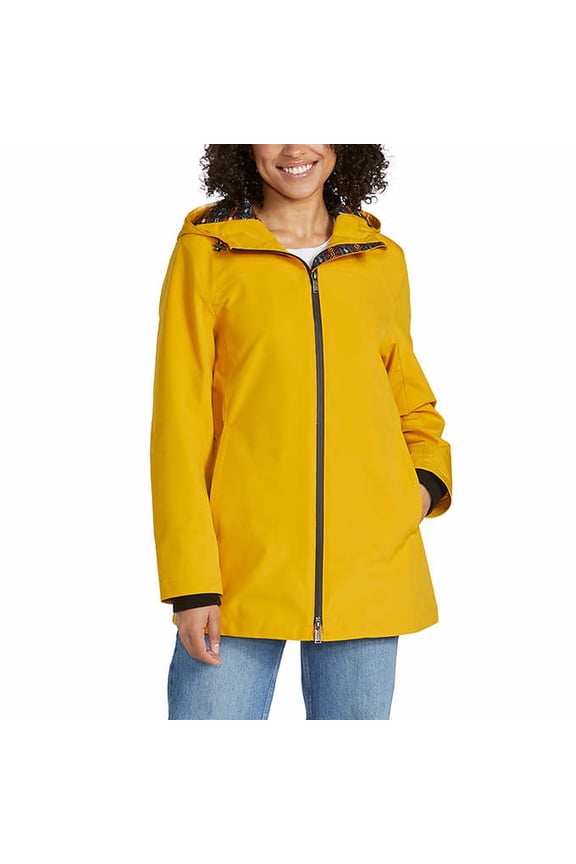 Outerwear Women's Carmel Waterproof Breathable Seam Sealed Rain Trail Jacket| Golden Rod, Extra Small