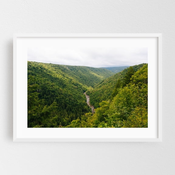 Pendleton Point - West Virginia Photography Nature Forest Landscape Mountain Scenic Autumn Rural White Framed Wall Art Print 5 x 7 inches
