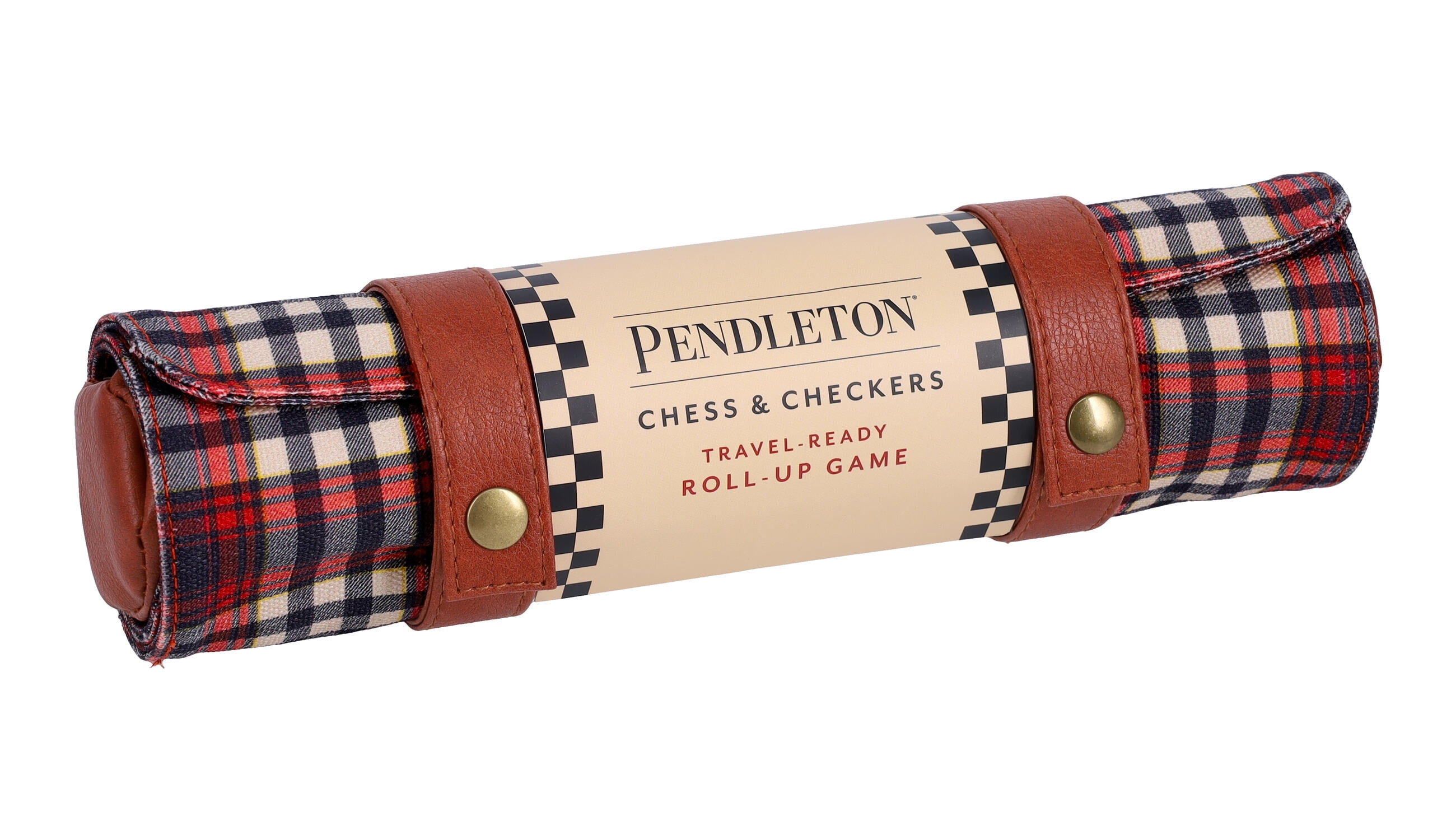 Pendleton Red Black Check Pattern Chess & Checkers : Travel-ready Roll ...