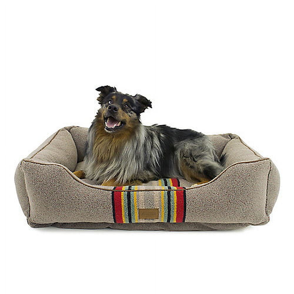 Medium Umber Striped Orthopedic Outdoor Pet Bed