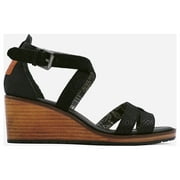 Pendleton Womens Baylands Wedge Sandals, Black, 6 B(M) US Unisex