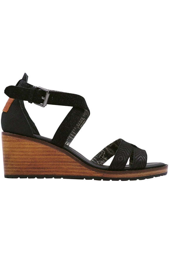 Womens Baylands Wedge Sandals, Black, 8.5