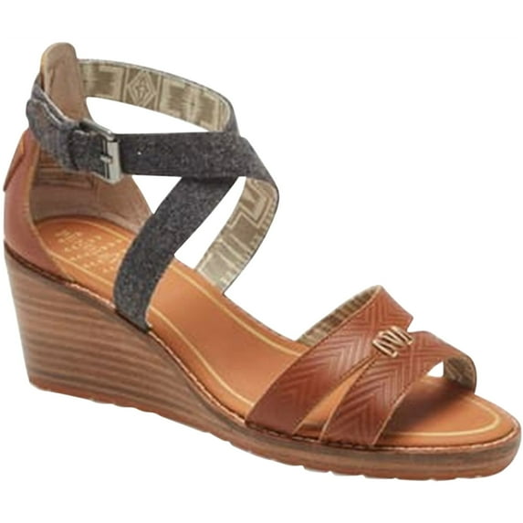 Pendleton Womens Baylands Wedge Sandals, Brown, 8.5