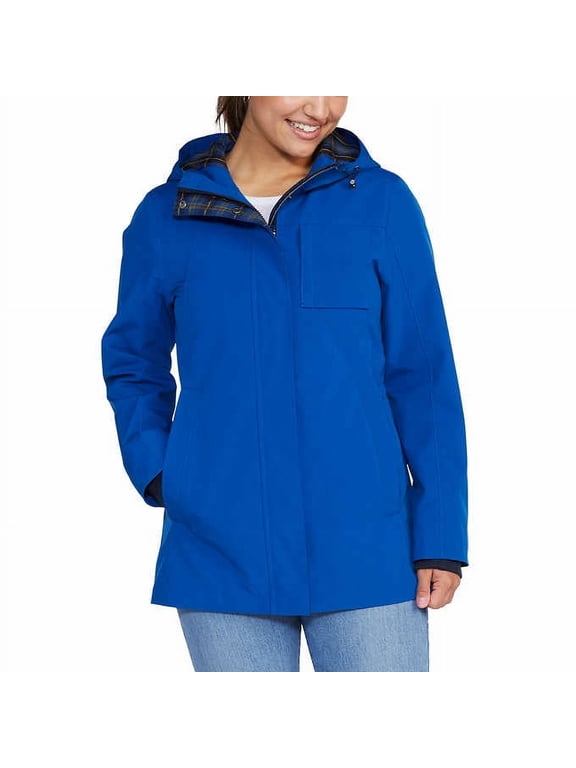 Womens Waterproof Breathable Rain Trail Jacket (Blue, Medium)