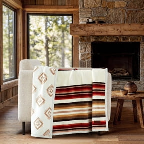 Pendleton Woodland Stripe Reversible Plush Throw