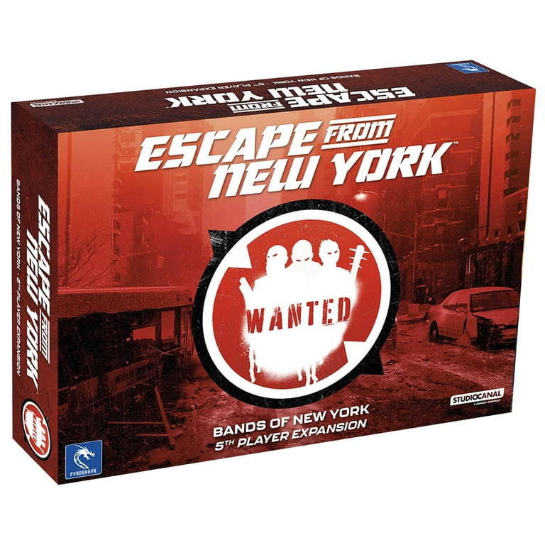 Pendragon Studios: Escape from New York: Bands of New York - 5th Player Expansion, Hero Strategy Board Game Baed On The Movie, Ages 14+, 2-5 Players, 60 min Pendragon Studios: Escape from New York: Bands of New York - 5th Player Expansion, Hero Strategy Board Game Baed On The Movie, Ages 14+, 2-5 Players, 60 min