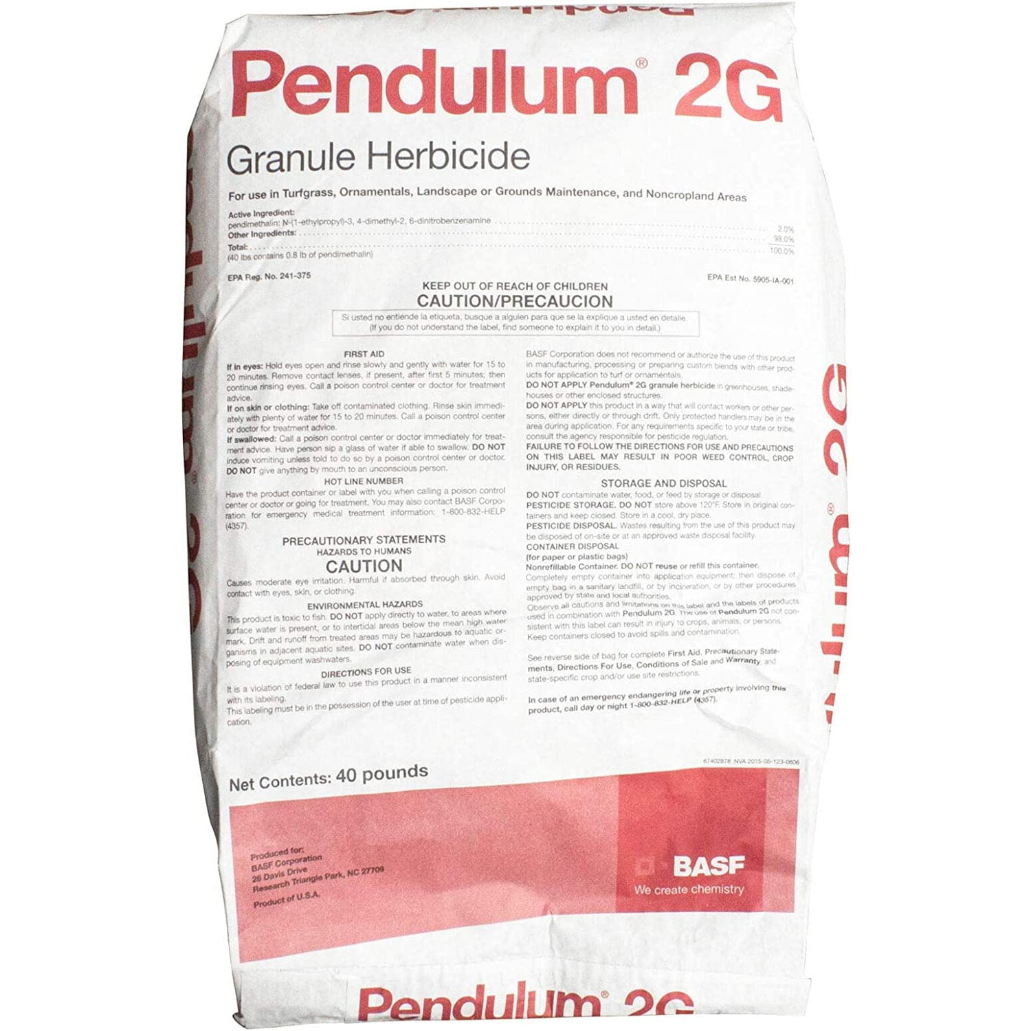 Pendulum 2G Herbicide - 40 Pound Bag