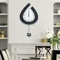 thumbnail image 1 of Pendulum Analog Wall Clock, Modern 11.81 x 22.44inch Large Silent Non Ticking Decorative Wall Clock for Living Room Dining Room Battery Operated, 1 of 7
