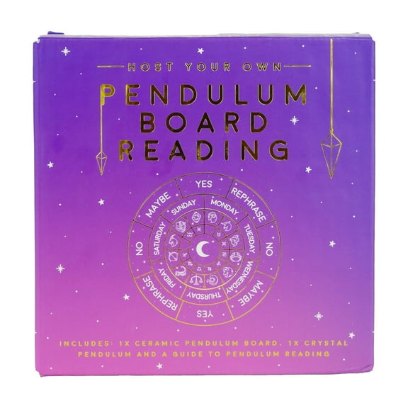 Pendulum Board Divination Kit - Metaphysical Dowsing Reading Board and Crystal - Pendulum Board Gift Set