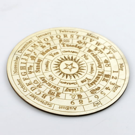 Pendulum Board,Round Witchcraft Wiccan Witchcraft Wiccan Altar Divination Round Witchcraft Wooden Huiop L
